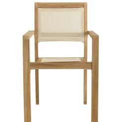 Ensemble de repas extérieur, table en teck extensible 8 fauteuils ALERIA