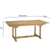Ensemble de repas table rectangulaire 6 chaises en teck ALERIA