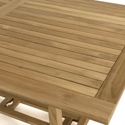 Ensemble de repas table rectangulaire 6 chaises en teck ALERIA