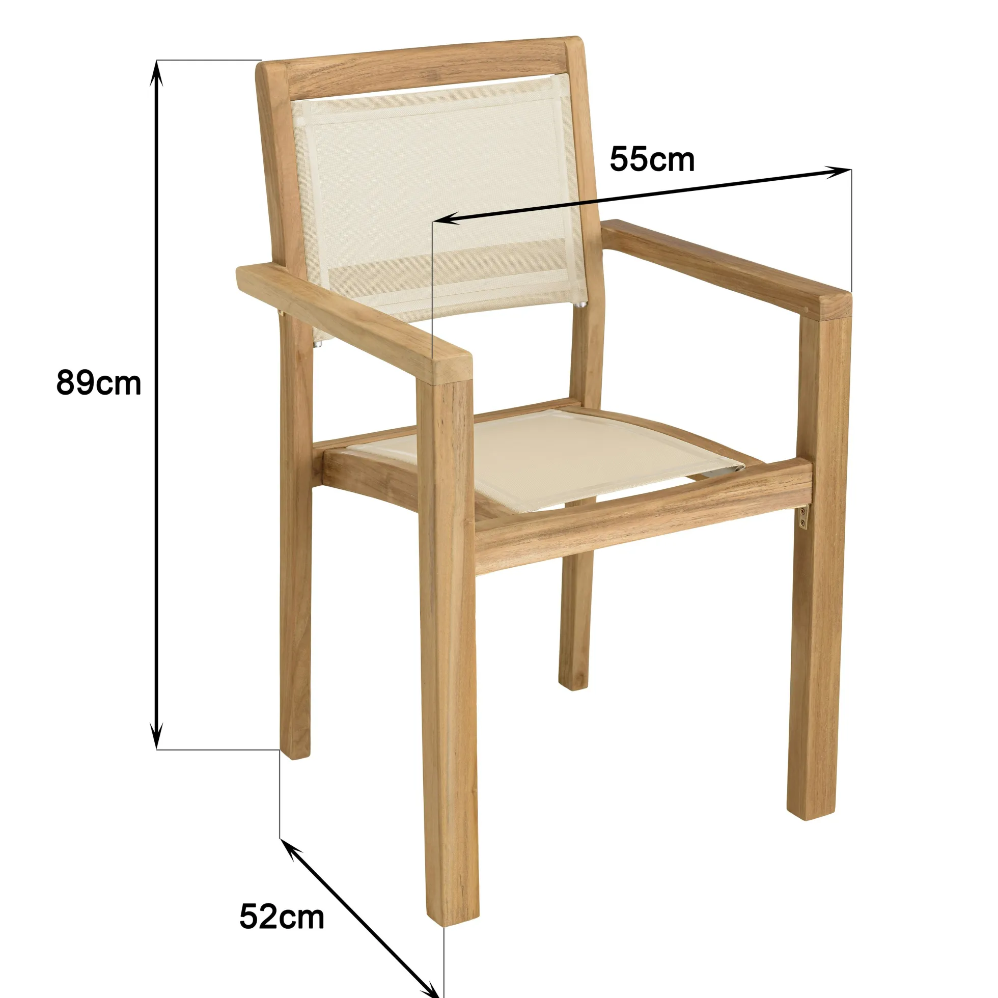 Ensemble de repas table rectangulaire 8 fauteuils en teck ALERIA