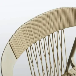 Ensemble repas de jardin 6 places en céramique beige RIO