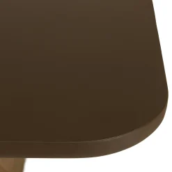Ensemble table 200 cm et bancs effet béton marron pieds en bois d'acacia CALVI