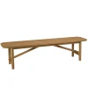 Ensemble table et bancs en teck recyclé ORIA