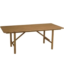 Ensemble table et bancs en teck recyclé ORIA