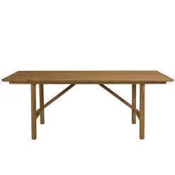 Ensemble table et bancs en teck recyclé ORIA