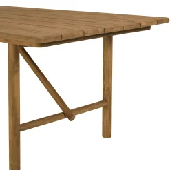 Ensemble table et bancs en teck recyclé ORIA