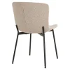 Ensemble table et chaises beige bouclette (lot de 9 pièces) AMSTERDAM