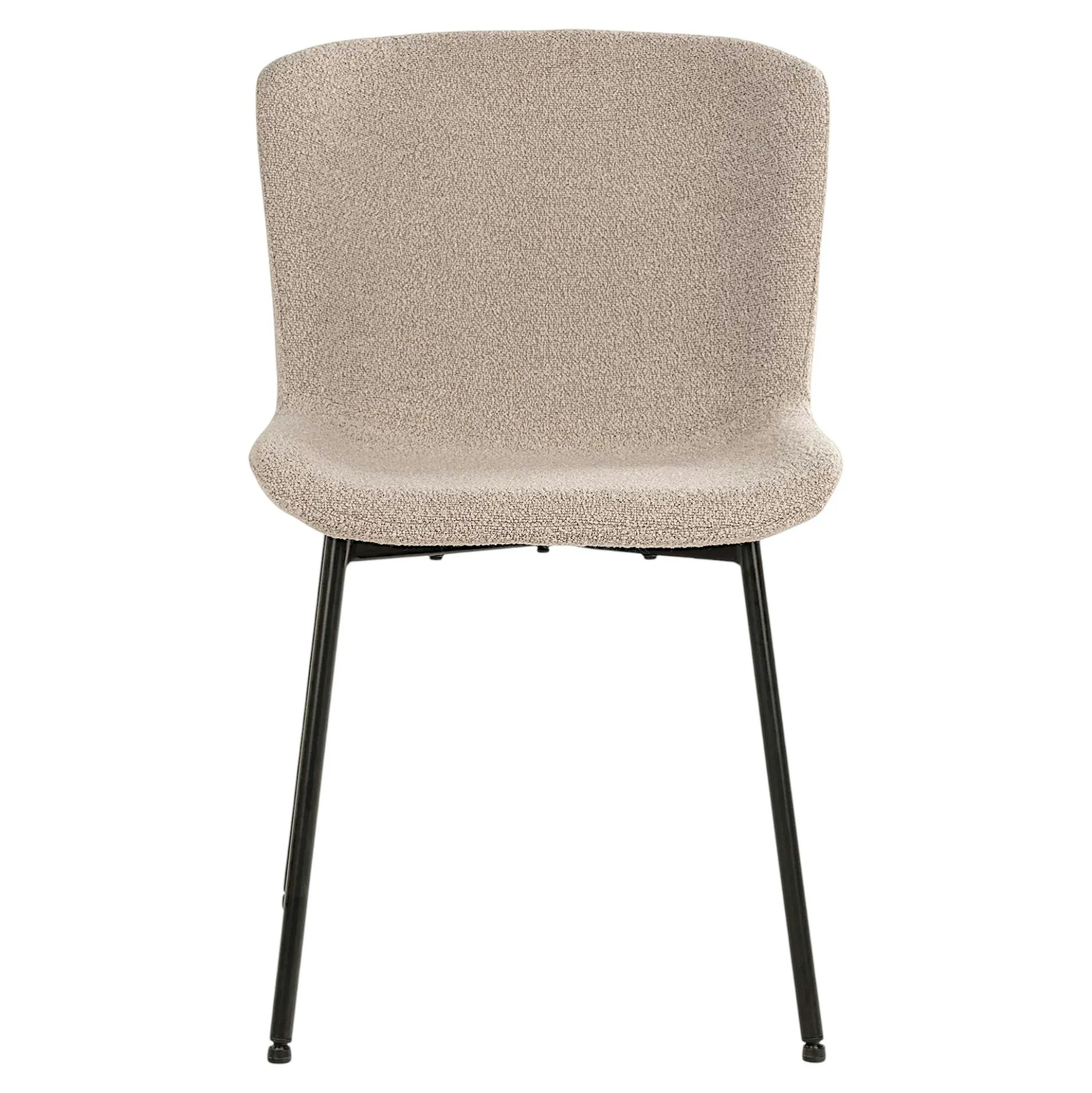 Ensemble table et chaises beige bouclette (lot de 9 pièces) AMSTERDAM