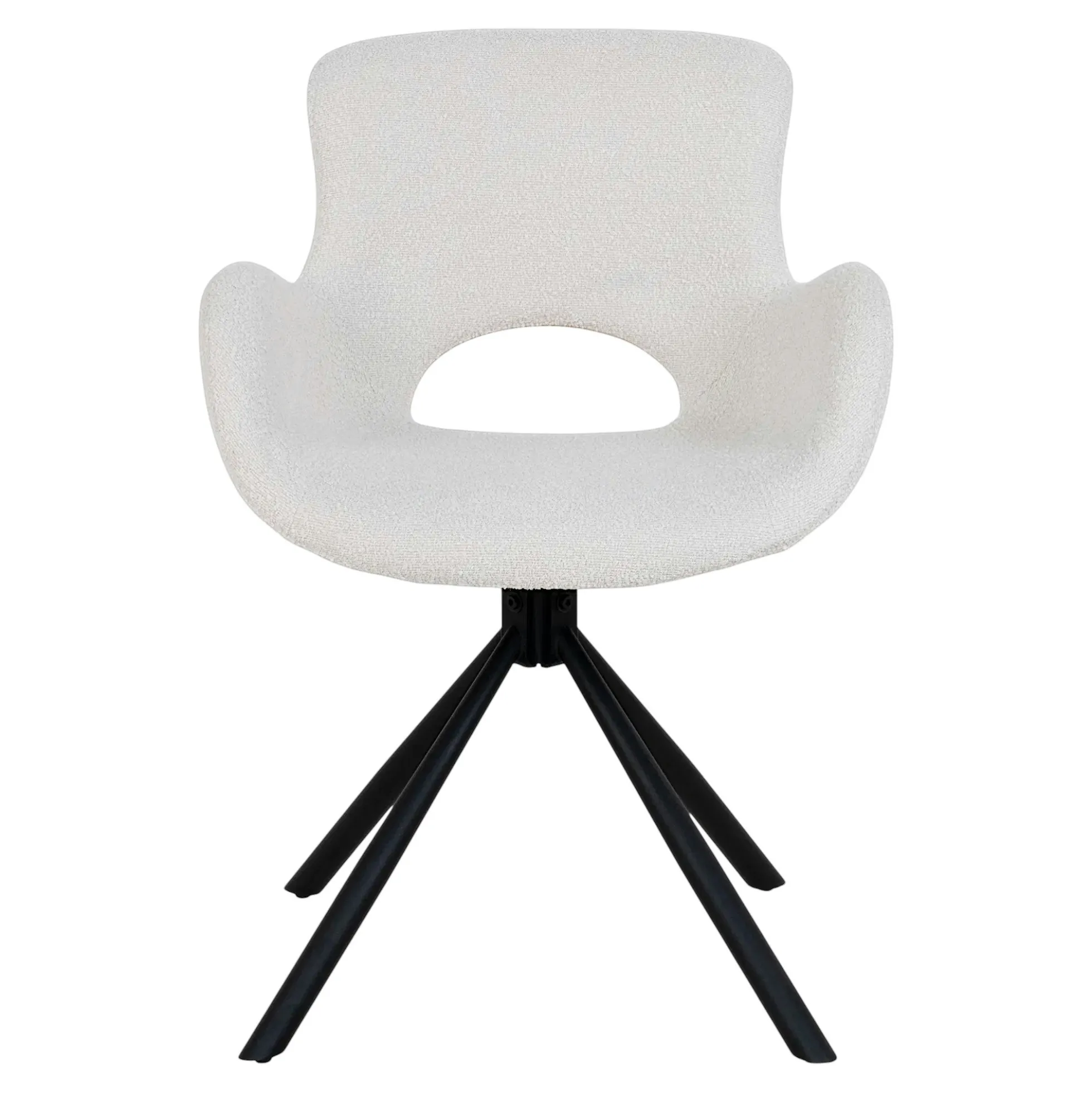 Ensemble table et chaises bouclette blanche (lot de 7 pièces) SAVONE
