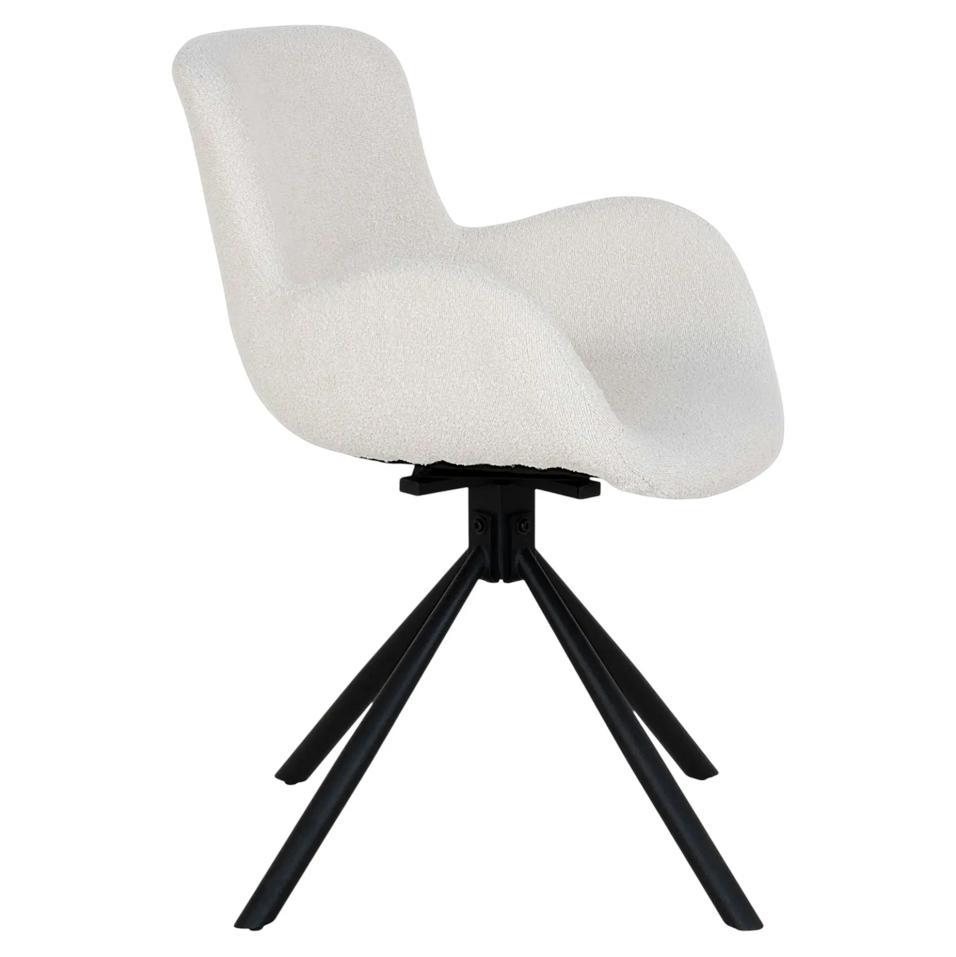 Ensemble table et chaises bouclette blanche (lot de 7 pièces) SAVONE
