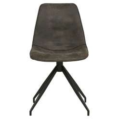 Ensemble table et chaises grises microfibre (lot de 5 pièces) BERLIN