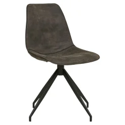 Ensemble table et chaises grises microfibre (lot de 5 pièces) BERLIN