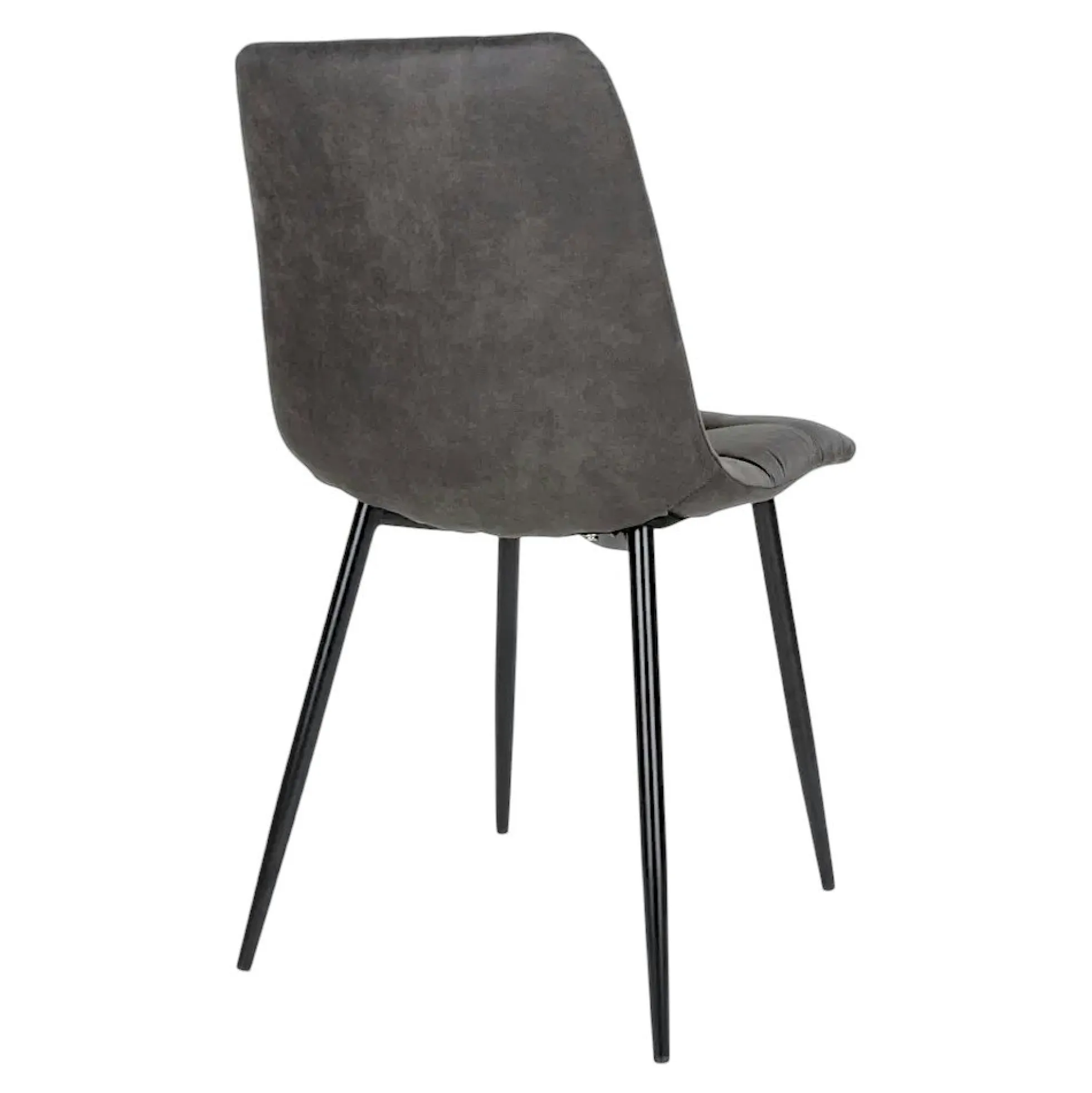 Ensemble table et chaises grises microfibre (lot de 7 pièces) SAVONE