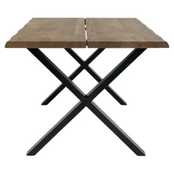Ensemble table et chaises marron microfibre (lot de 5 pièces) SAVONE