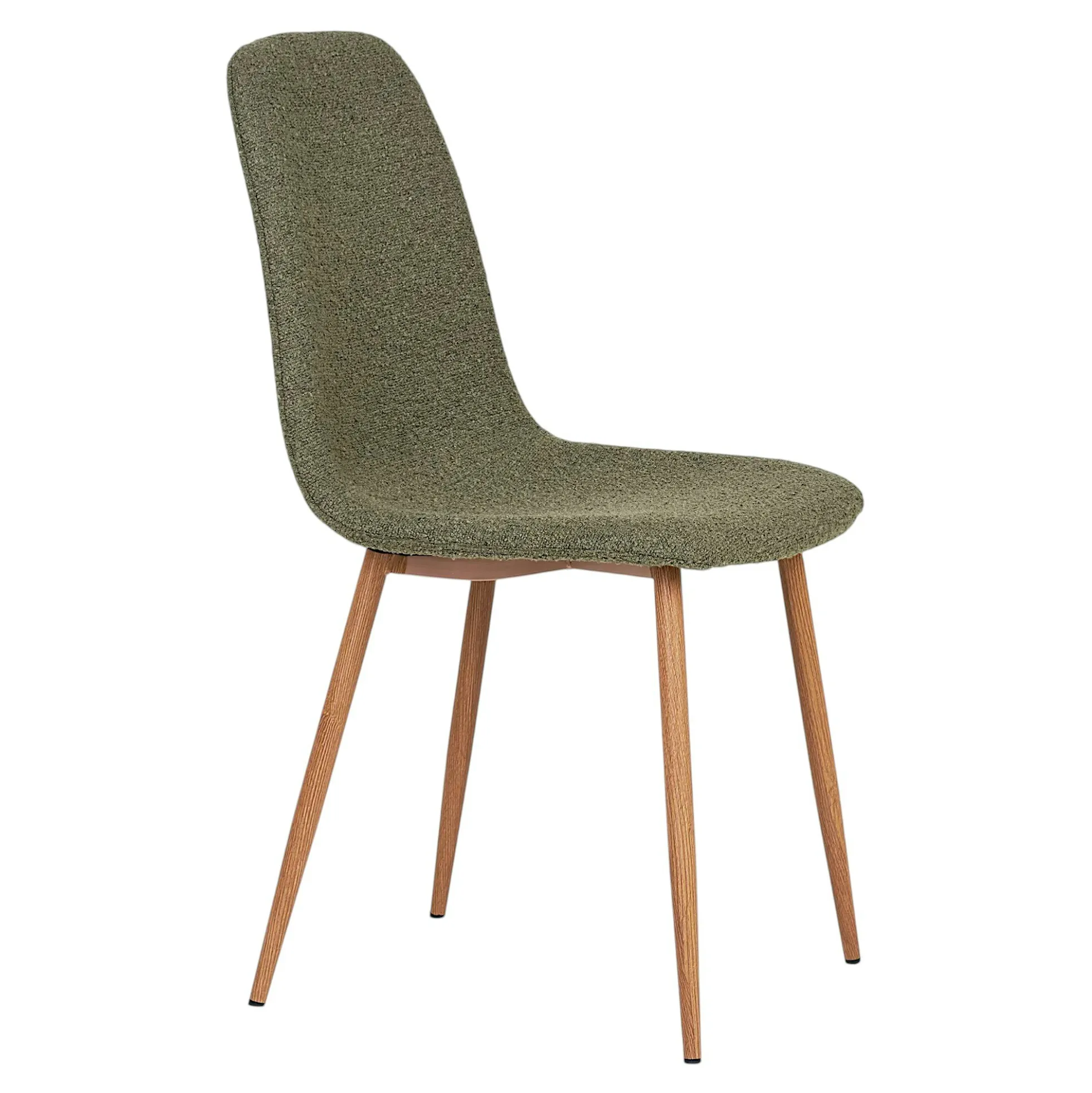 Ensemble table et chaises vertes bouclettes (lot de 9 pièces) AMSTERDAM