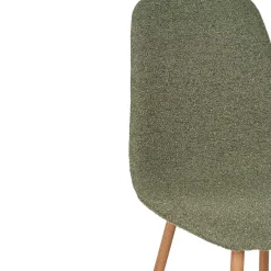 Ensemble table et chaises vertes bouclettes (lot de 9 pièces) AMSTERDAM