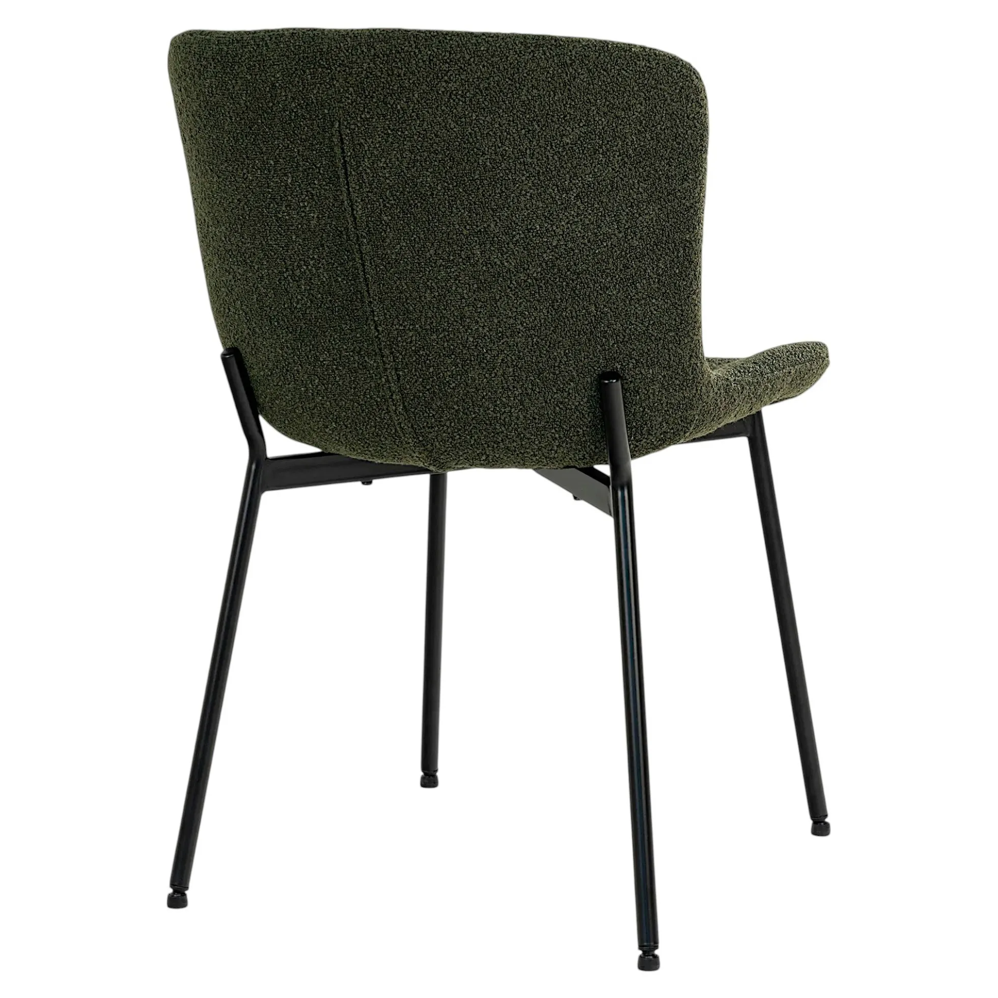 Ensemble table et chaises vertes bouclette (lot de 5 pièces) AMSTERDAM
