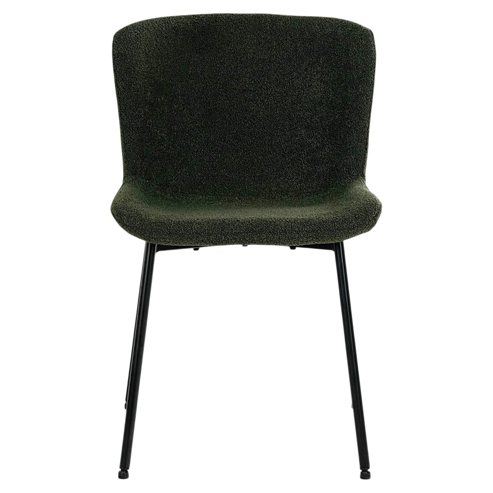 Ens. table ovale décor bois foncé + 6 chaises vertes MATERA