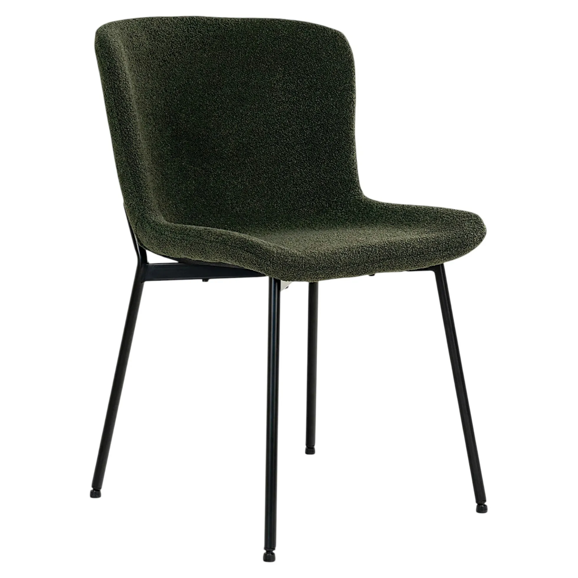 Ens. table ovale décor bois foncé + 6 chaises vertes MATERA