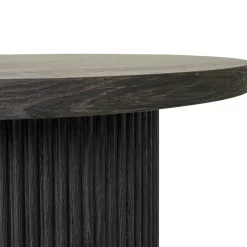 Ens. table ovale décor bois foncé + 6 chaises vertes MATERA