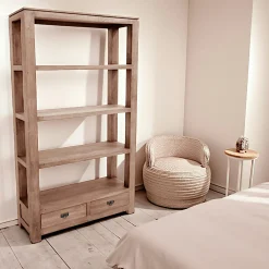 Etagère bibliothèque bois hévéa 110x190cm HELENA