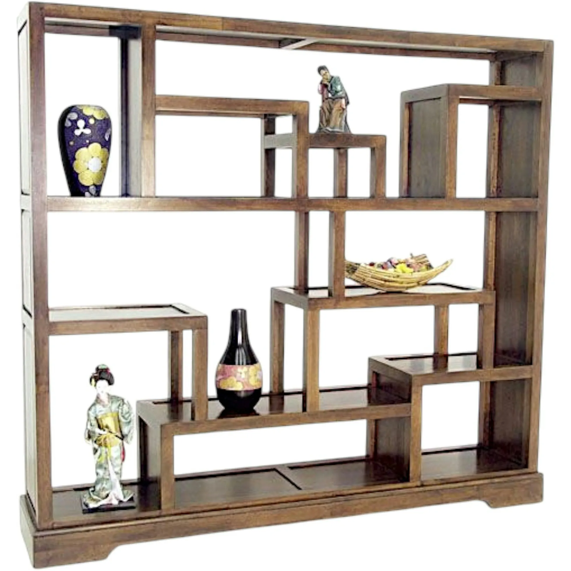Etagère bibliothèque destructurée hévéa 164x150cm MAORI