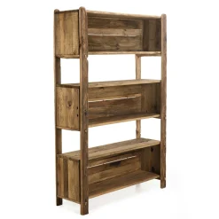 Etagère bibliothèque en bois de pin recyclé 5 niveaux DENVER