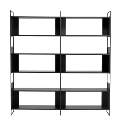 Etagère bois noir et métal 10 niches CORUMBA