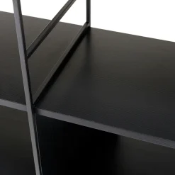 Etagère bois noir et métal 10 niches CORUMBA