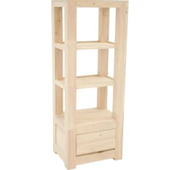 Etagère colonne moderne hévéa 146cm OLGA