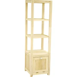 Etagère colonne 1 porte hévéa 162cm GALA