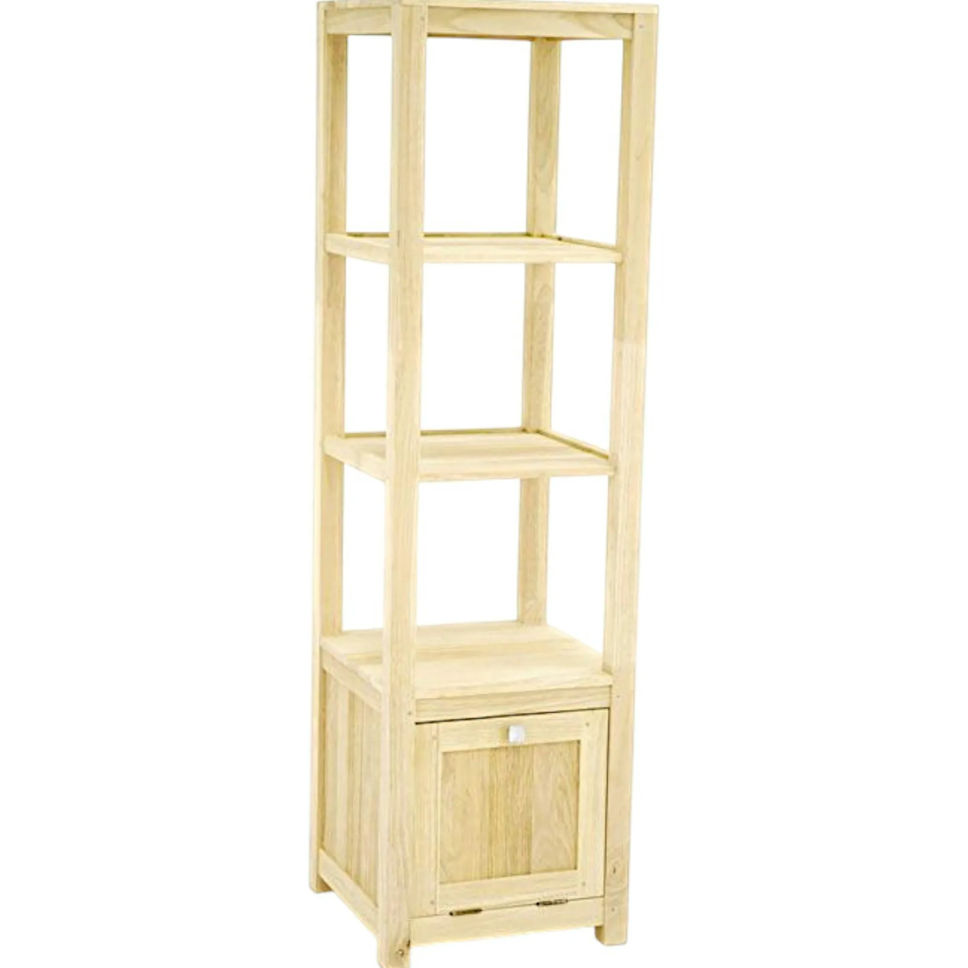 Etagère colonne 1 porte hévéa 162cm GALA