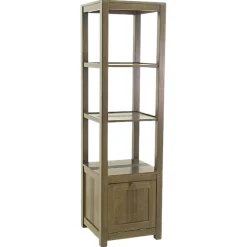 Etagère colonne 1 porte hévéa 162cm GALA