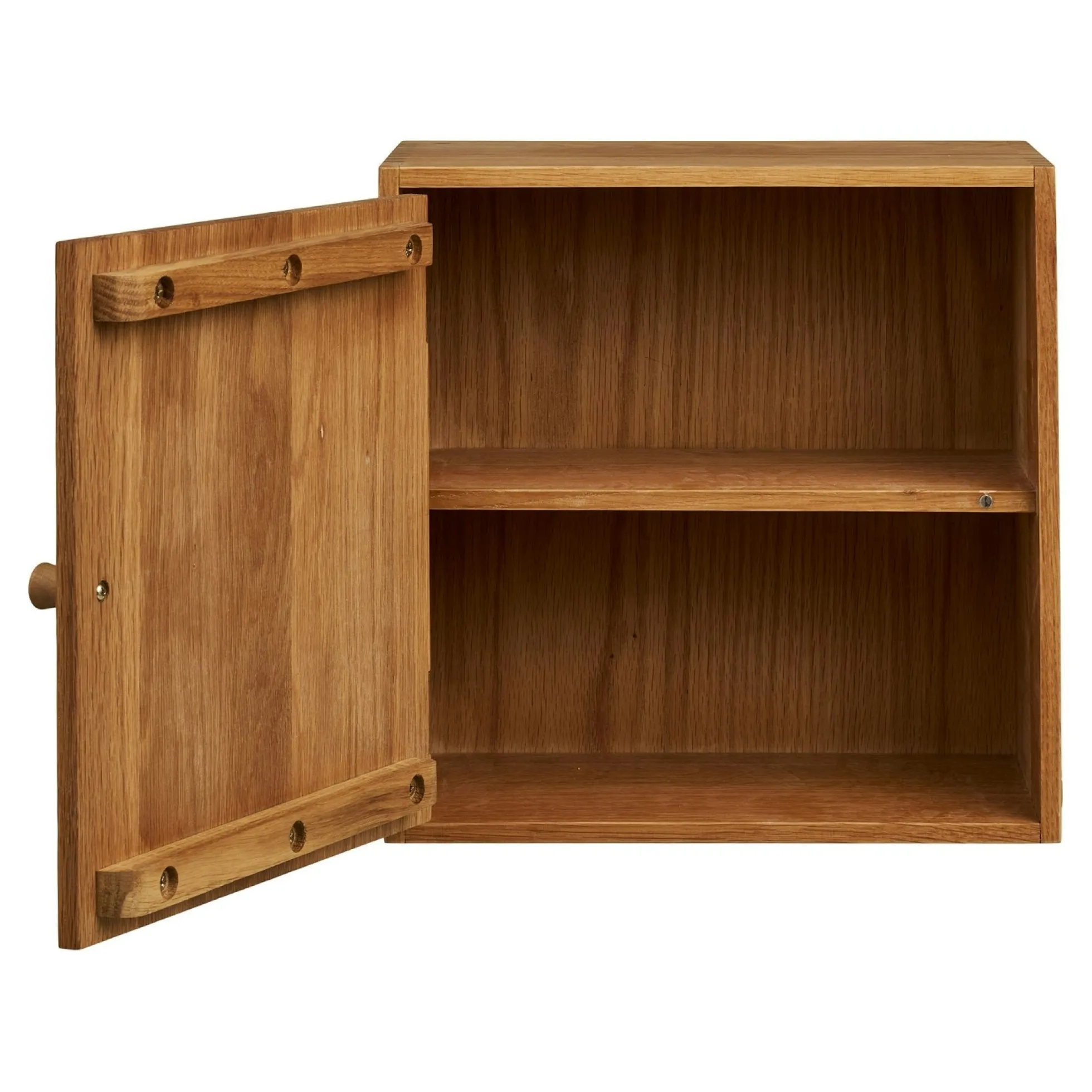Etagère cube avec porte en bois de chêne 30 cm VARDE