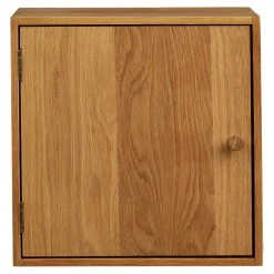 Etagère cube avec porte en bois de chêne 30 cm VARDE