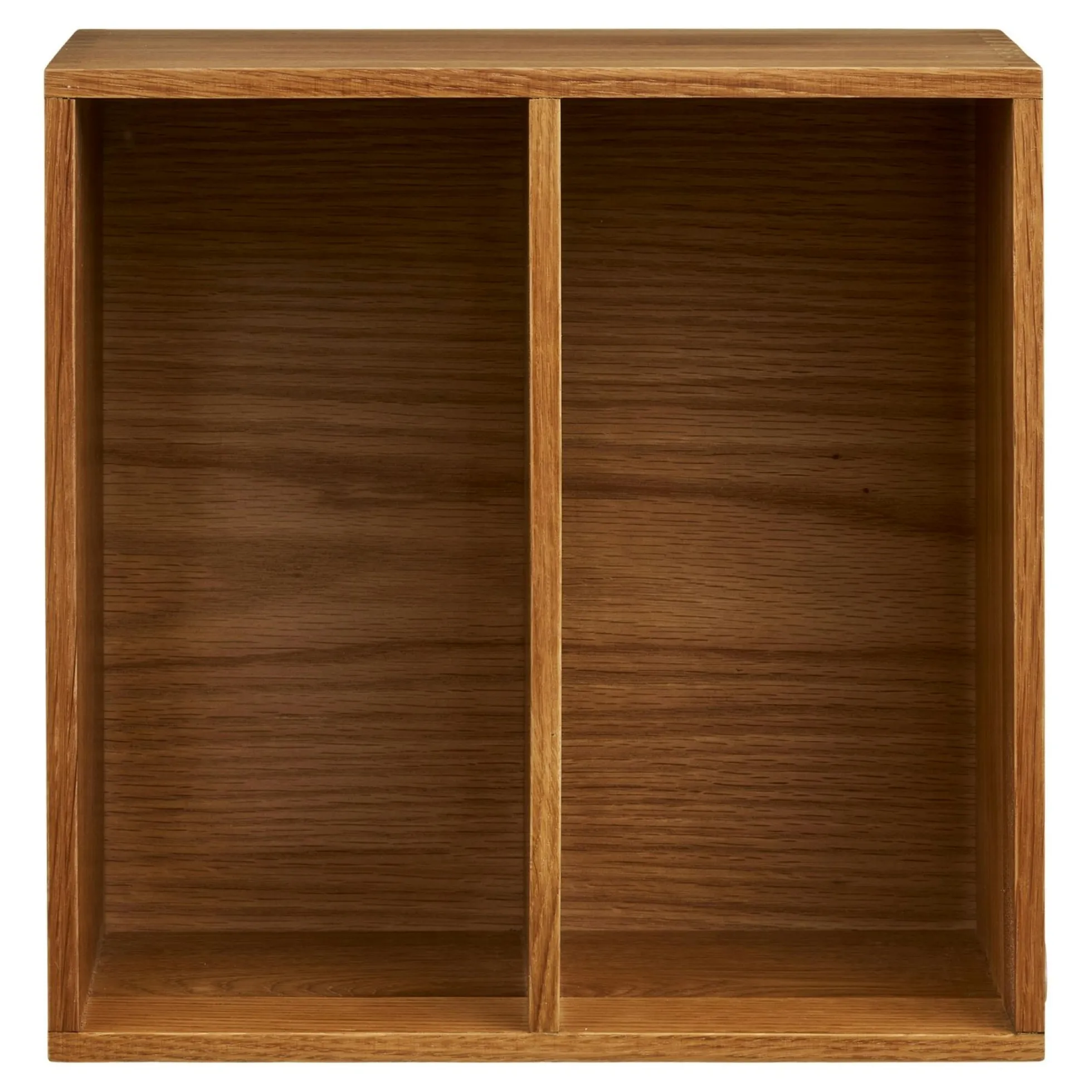 Etagère cube murale 2 niches bois de chêne 30 cm VARDE