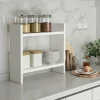 Etagère cuisine blanche à poser - 2 niveaux MARFA