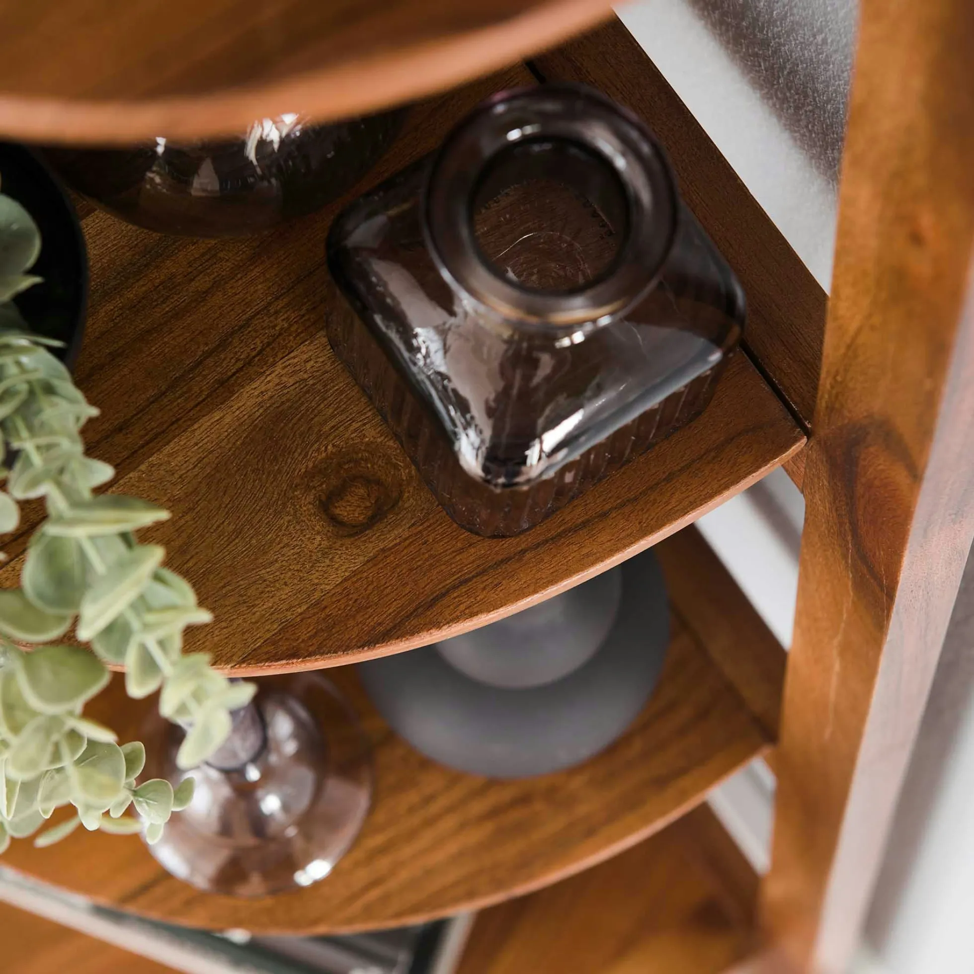 Etagère d'angle en bois d'acacia massif MELBOURNE