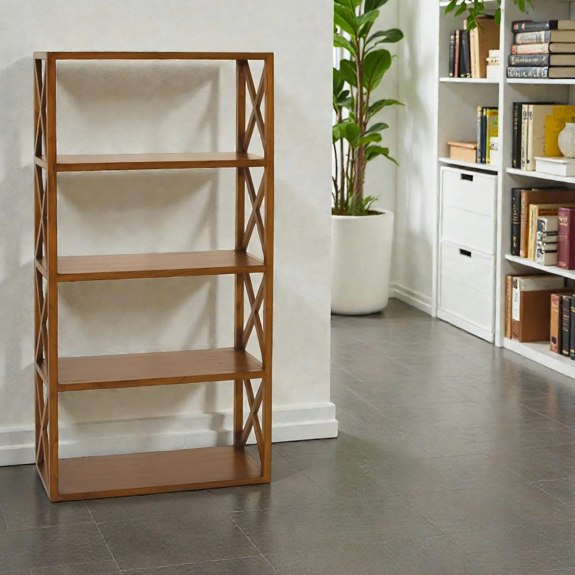 Etagère de rangement bois style colonial LOLA