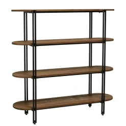Etagère de rangement en teck et métal 4 niveaux 140 cm SWING