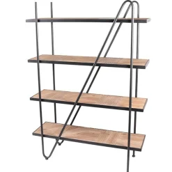 Etagère design 4 niveaux bois et métal ATELIER