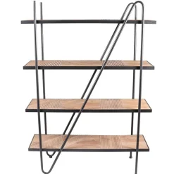 Etagère design 4 niveaux bois et métal ATELIER