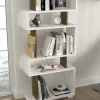Etagère déstructurée blanche - finition effet noyer MARFA