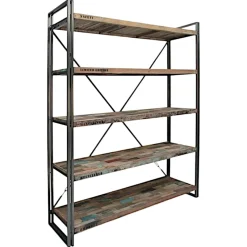 Etagère industrielle bois métal CARAVELLE