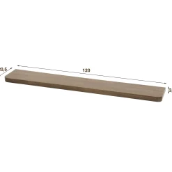 Etagère murale bois d’acacia brun bords arrondis 120 cm NAKO
