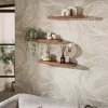 Etagère murale bois foncé à plateau épais 60 cm (lot de 3) NAKO