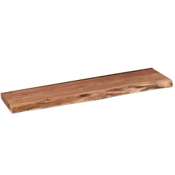 Etagère murale bois massif bordure naturelle 90 cm MELBOURNE