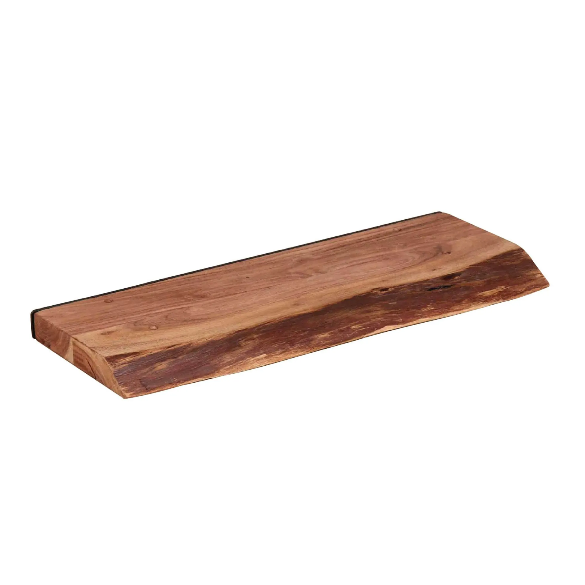 Etagère murale bois massif bordure naturelle 60 cm MELBOURNE