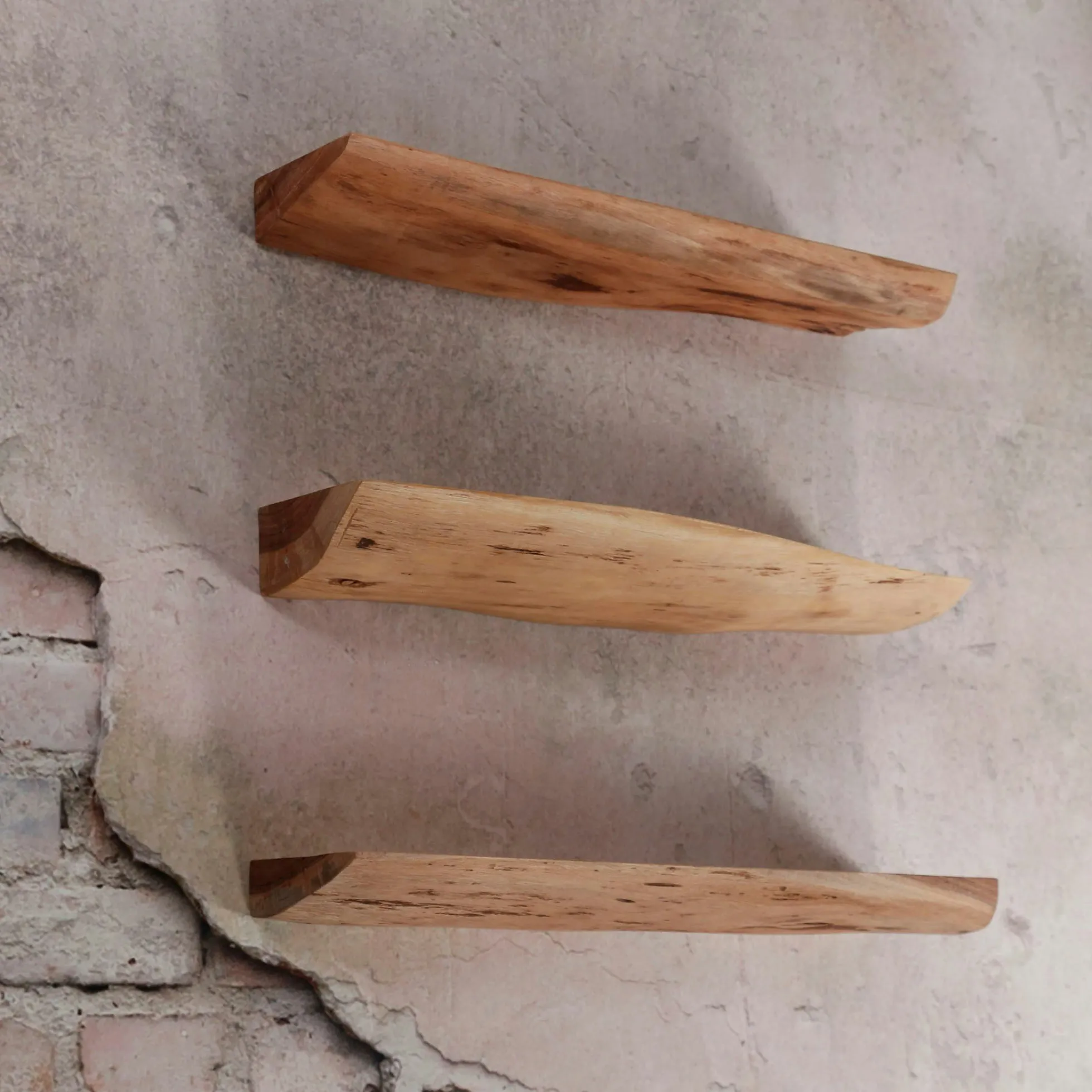 Etagère murale bois massif d'acacia (3 pièces) TRIBECA