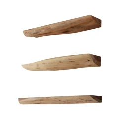 Etagère murale bois massif d'acacia (3 pièces) TRIBECA